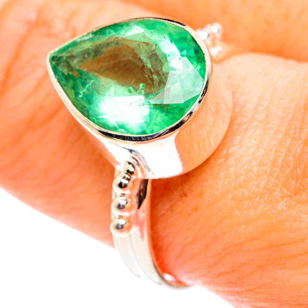 Green Fluorite Rings handcrafted by Ana Silver Co - RING76519