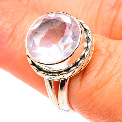 Rose Quartz Rings handcrafted by Ana Silver Co - RING76525