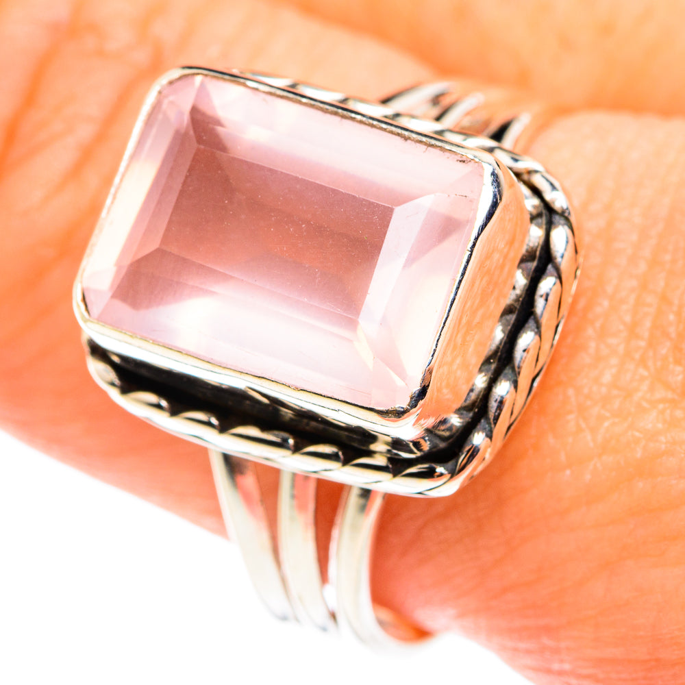Rose Quartz Rings handcrafted by Ana Silver Co - RING76527