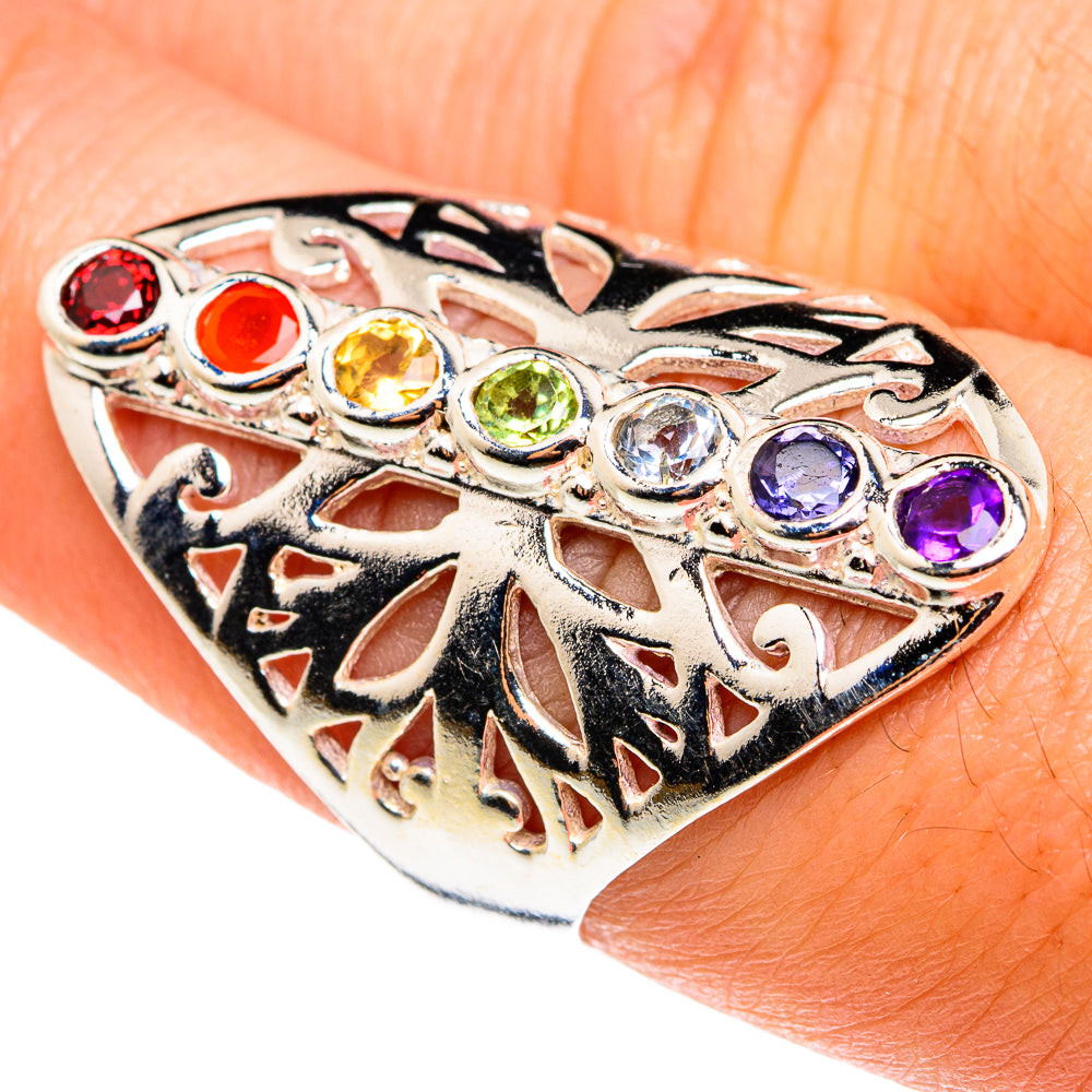 Multi-Stone Chakra Rings handcrafted by Ana Silver Co - RING76546