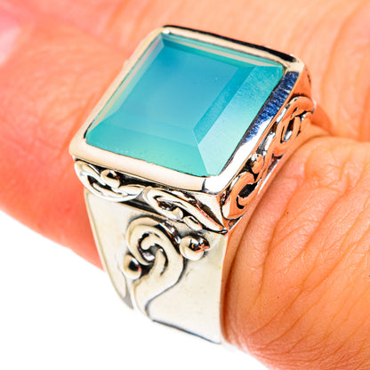 Aqua Chalcedony Rings handcrafted by Ana Silver Co - RING76552