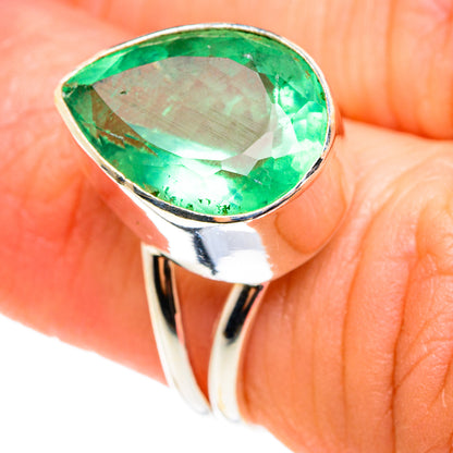 Green Fluorite Rings handcrafted by Ana Silver Co - RING76560