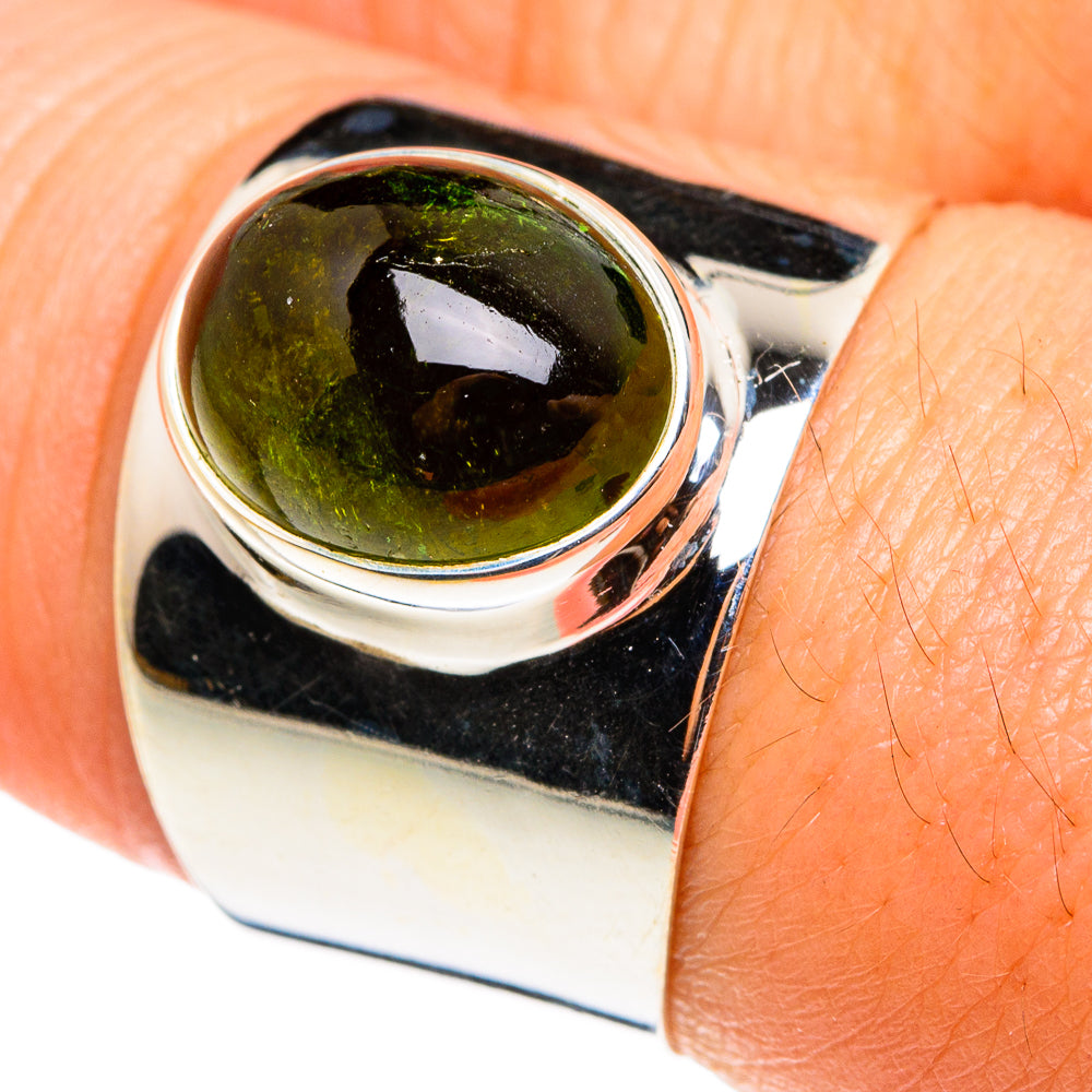 Green Tourmaline Rings handcrafted by Ana Silver Co - RING76561