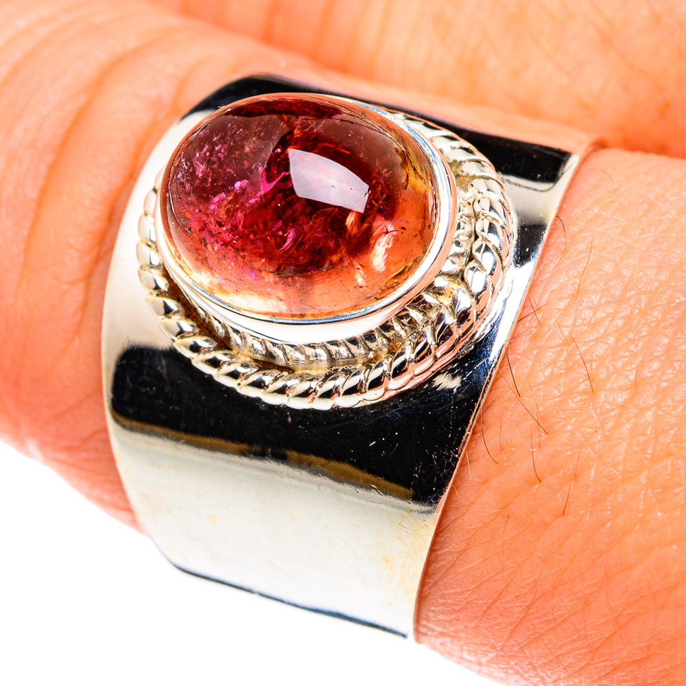 Pink Tourmaline Rings handcrafted by Ana Silver Co - RING76566