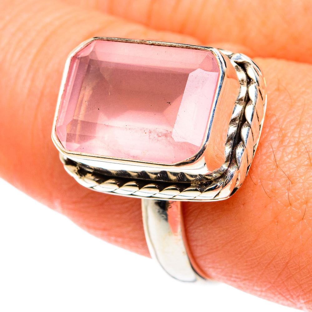 Rose Quartz Rings handcrafted by Ana Silver Co - RING76567
