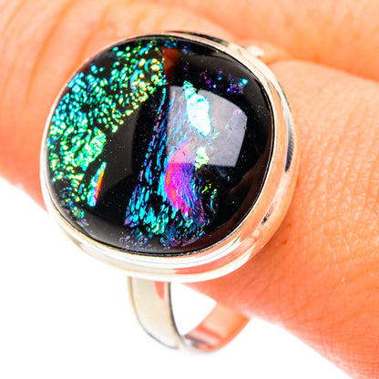 Dichroic Glass Rings handcrafted by Ana Silver Co - RING76582