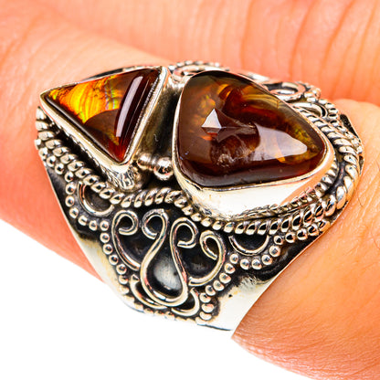 Mexican Fire Agate Rings handcrafted by Ana Silver Co - RING76602