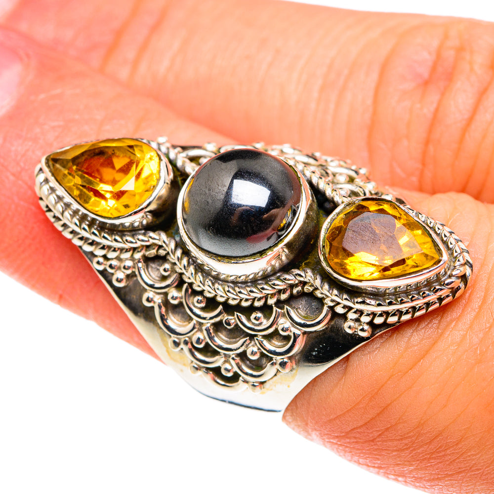 Hematite Rings handcrafted by Ana Silver Co - RING76603