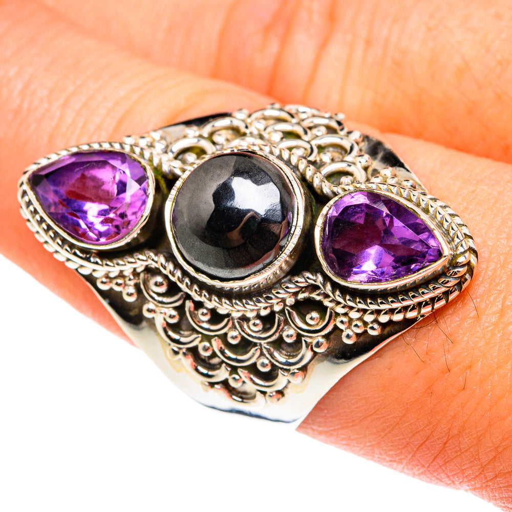Hematite Rings handcrafted by Ana Silver Co - RING76609