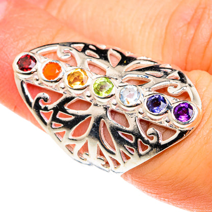 Multi-Stone Chakra Rings handcrafted by Ana Silver Co - RING76611