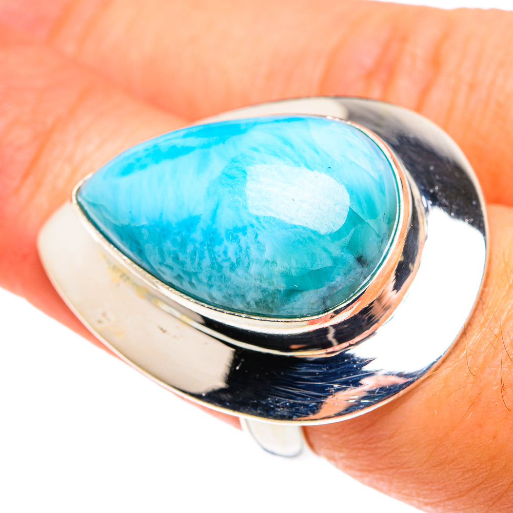 Larimar Rings handcrafted by Ana Silver Co - RING76621