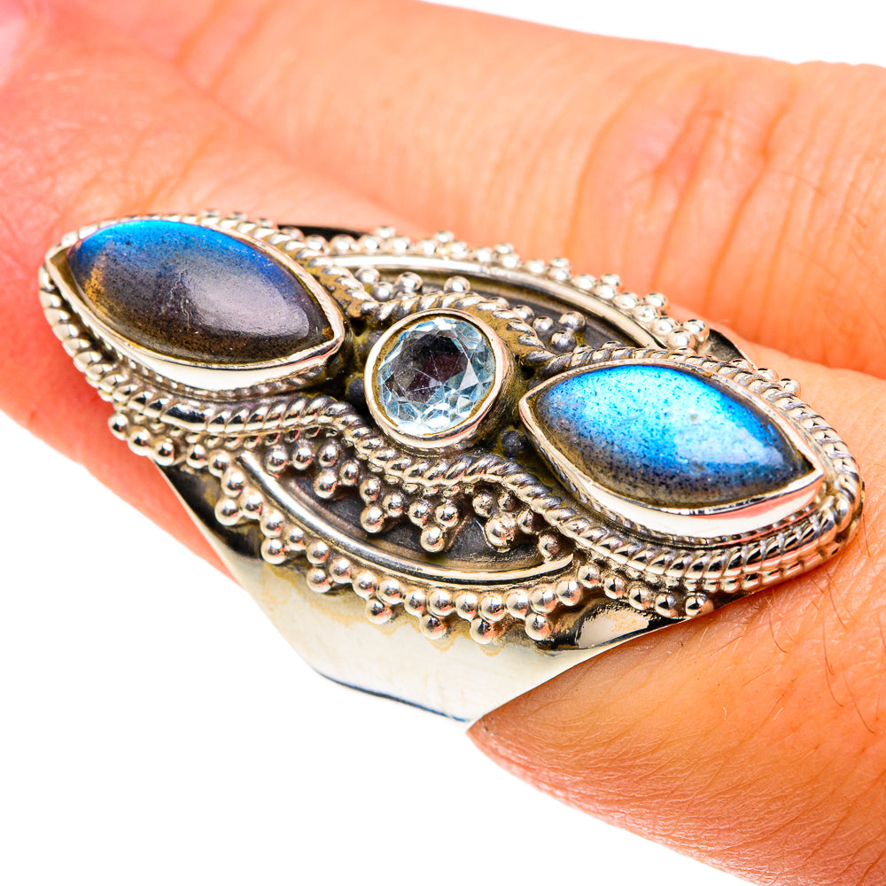 Labradorite Rings handcrafted by Ana Silver Co - RING76622