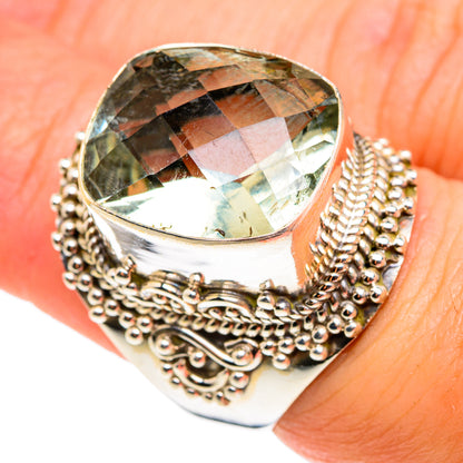 Green Amethyst Rings handcrafted by Ana Silver Co - RING76628