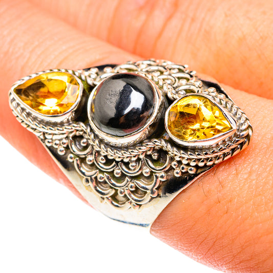 Hematite Rings handcrafted by Ana Silver Co - RING76634