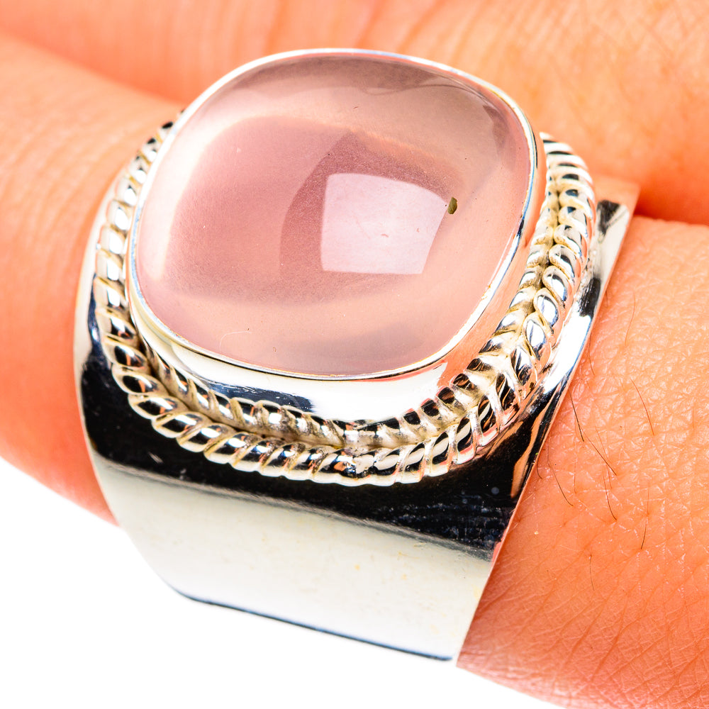 Rose Quartz Rings handcrafted by Ana Silver Co - RING76636