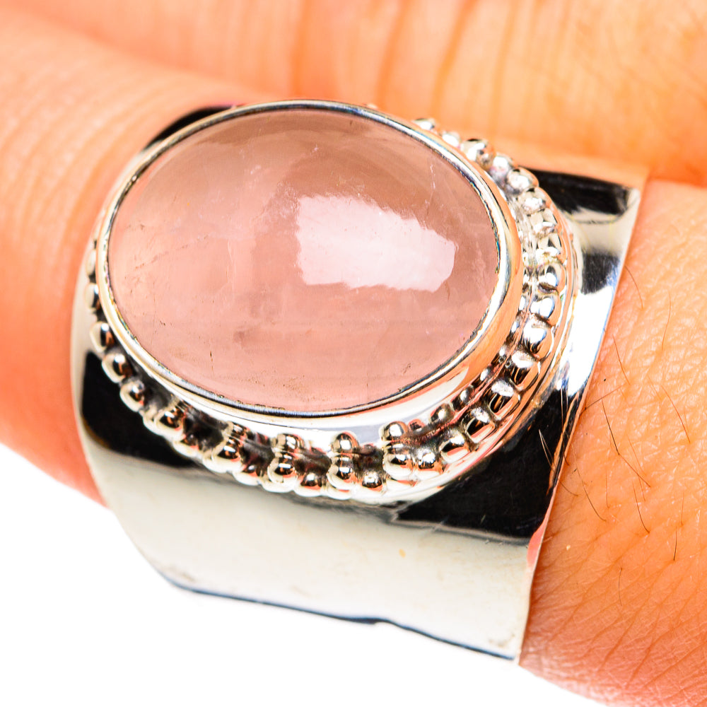 Rose Quartz Rings handcrafted by Ana Silver Co - RING76637