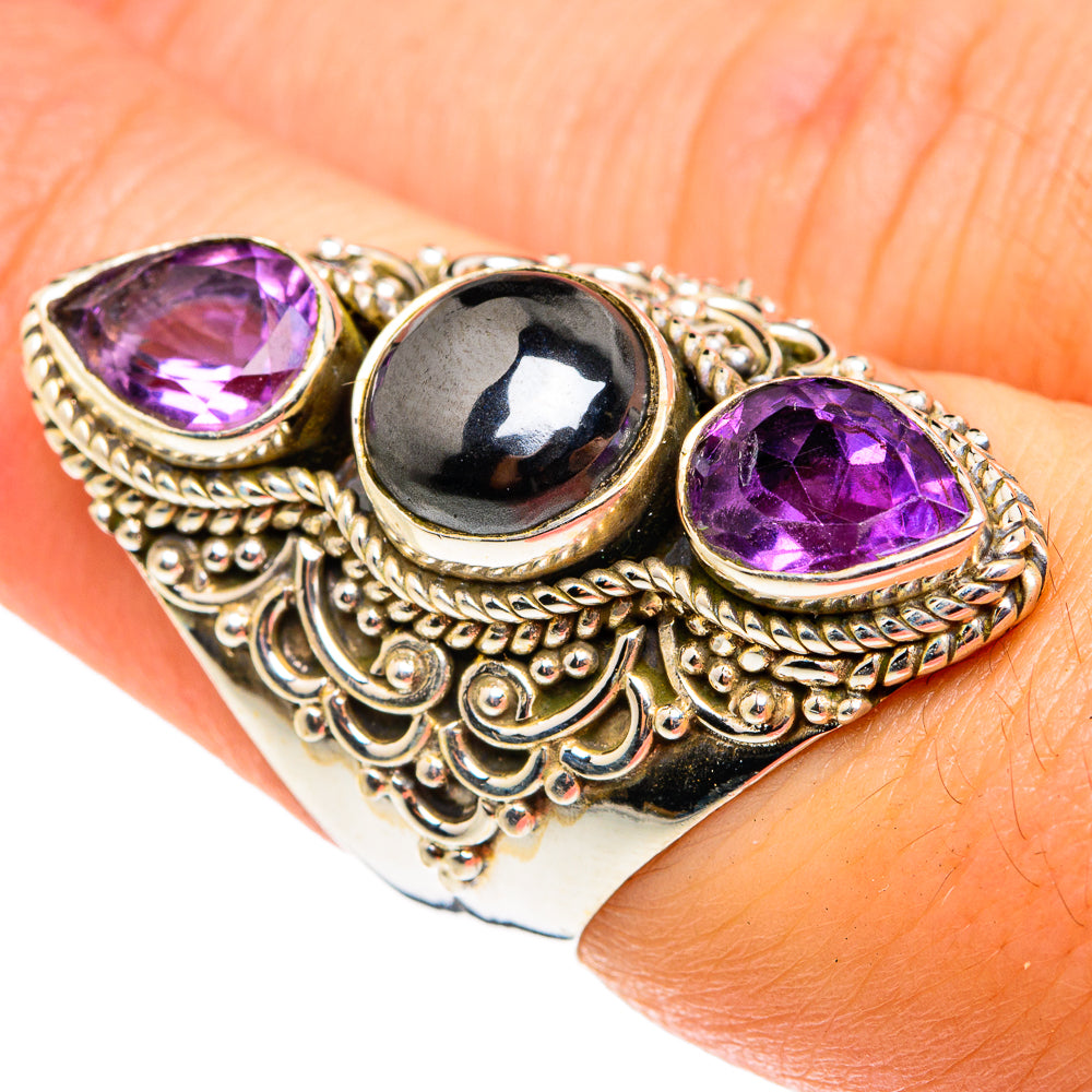 Hematite Rings handcrafted by Ana Silver Co - RING76640
