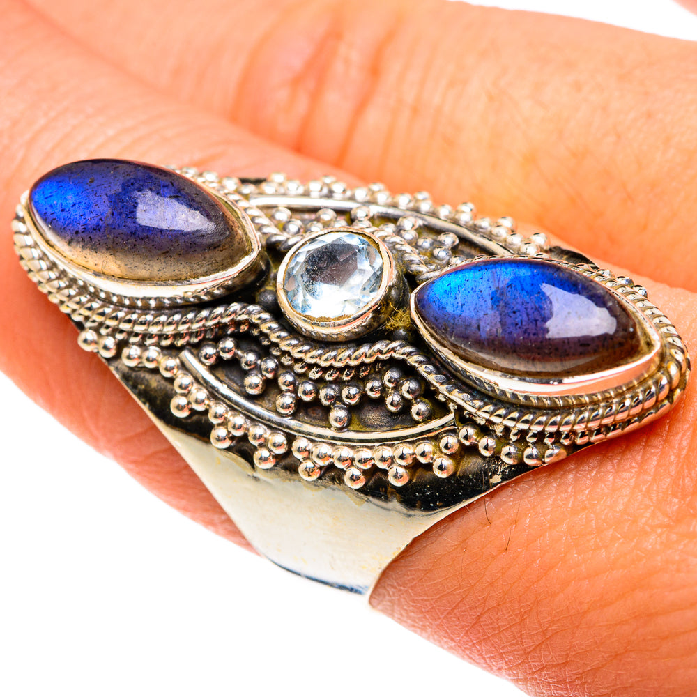 Labradorite Rings handcrafted by Ana Silver Co - RING76650