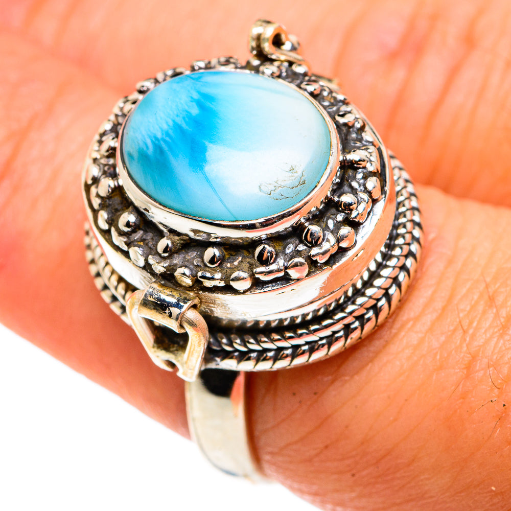 Larimar Rings handcrafted by Ana Silver Co - RING76653