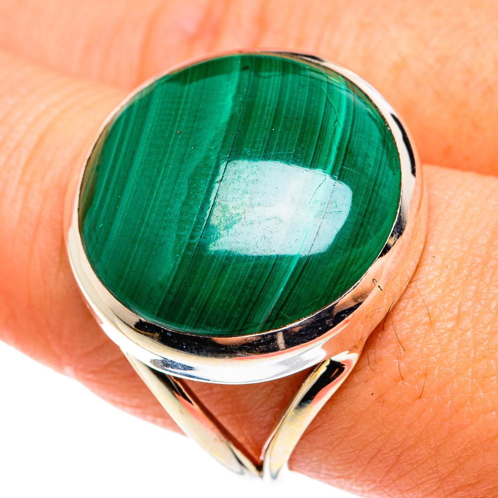 Malachite Rings handcrafted by Ana Silver Co - RING76655
