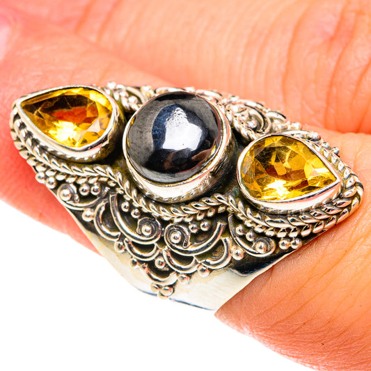 Hematite Rings handcrafted by Ana Silver Co - RING76659