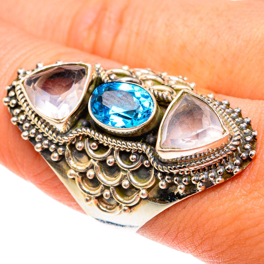 Blue Topaz Rings handcrafted by Ana Silver Co - RING76662