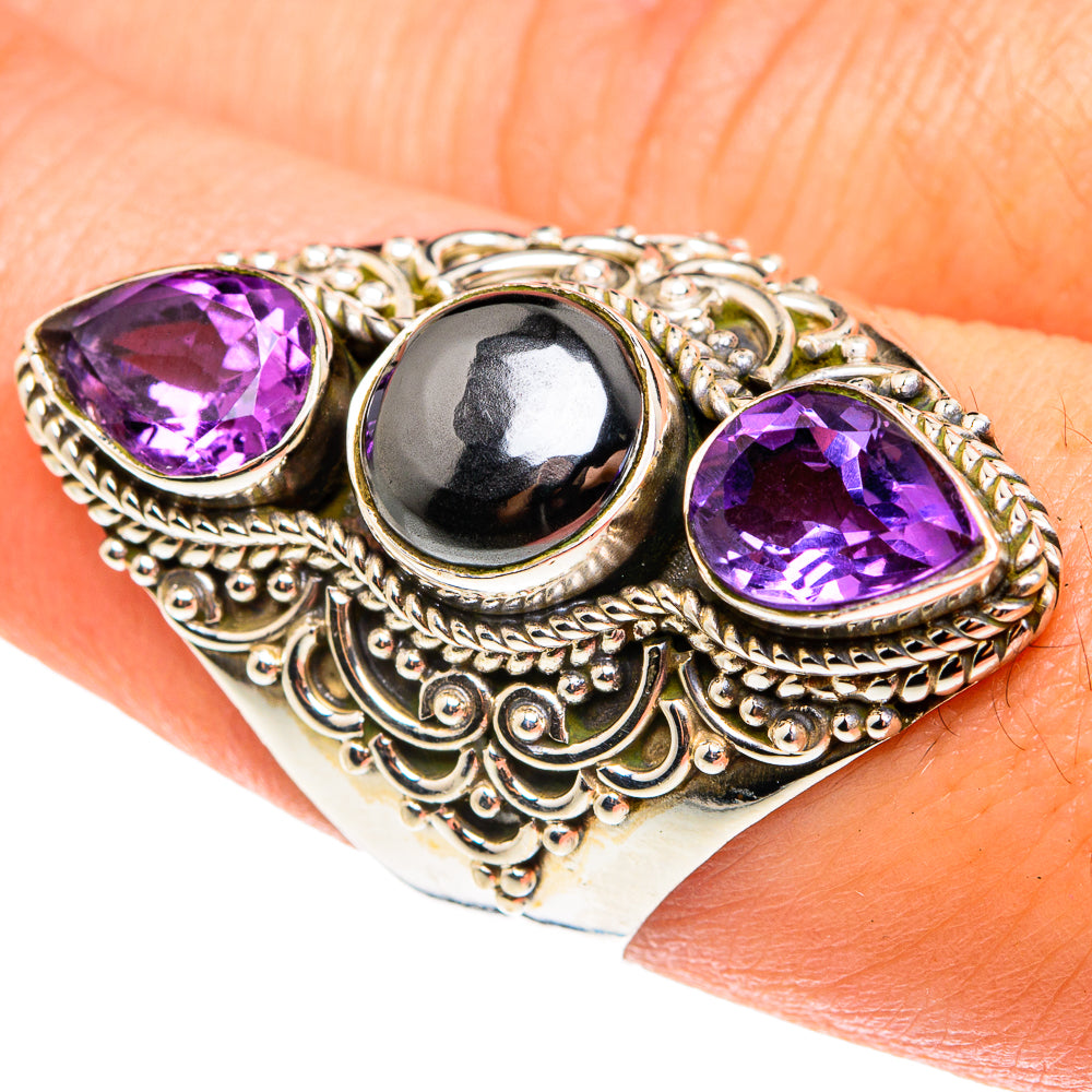 Hematite Rings handcrafted by Ana Silver Co - RING76664