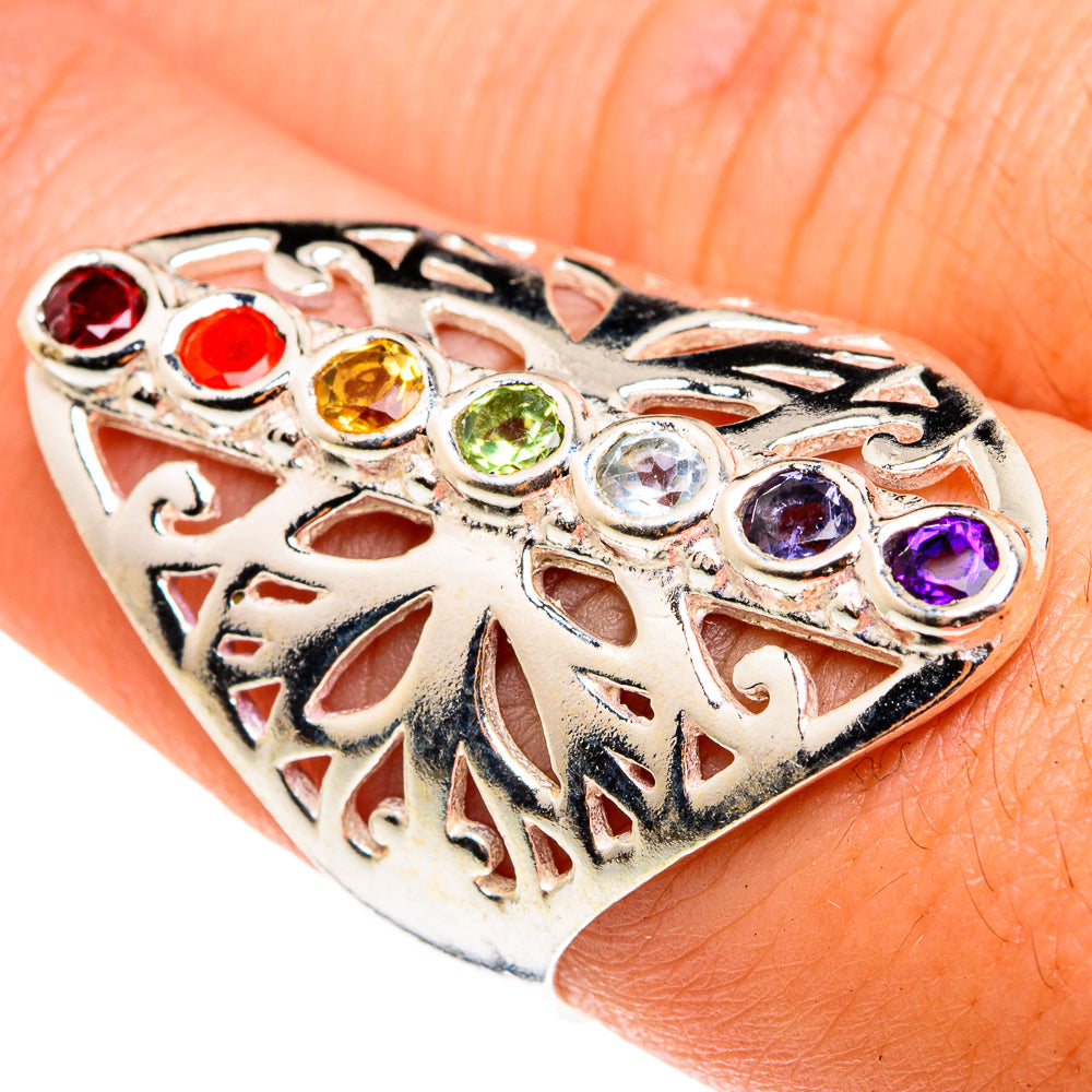 Multi-Stone Chakra Rings handcrafted by Ana Silver Co - RING76667