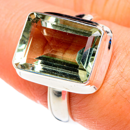 Green Amethyst Rings handcrafted by Ana Silver Co - RING76676