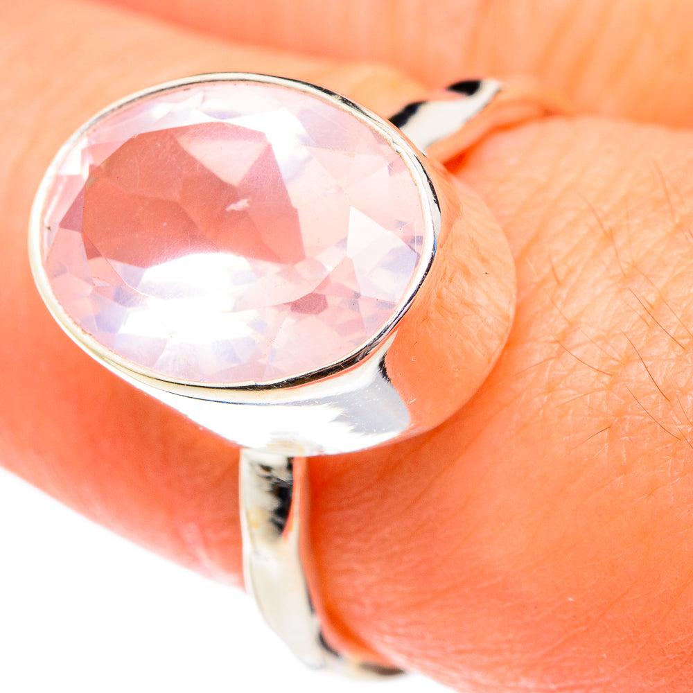 Rose Quartz Rings handcrafted by Ana Silver Co - RING76682
