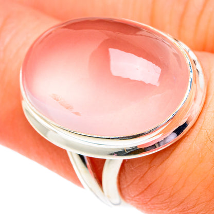 Rose Quartz Rings handcrafted by Ana Silver Co - RING76683