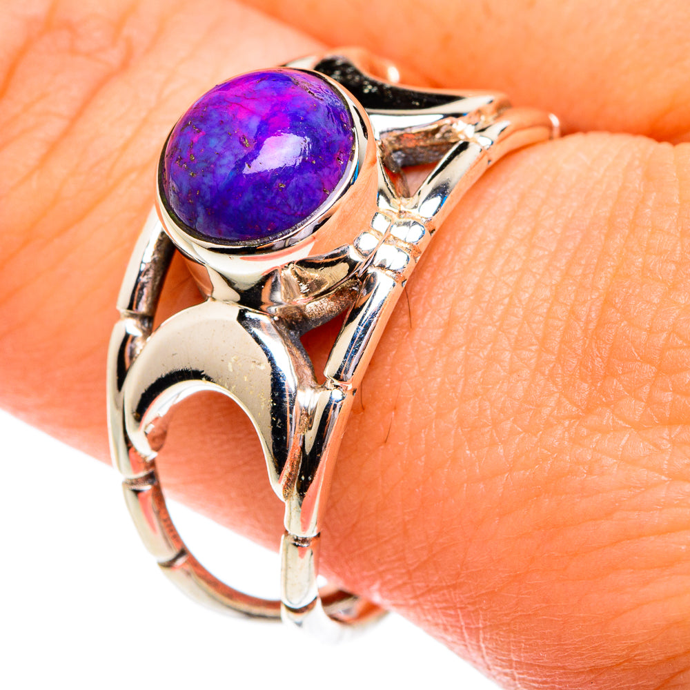 Purple Copper Composite Turquoise Rings handcrafted by Ana Silver Co - RING76719