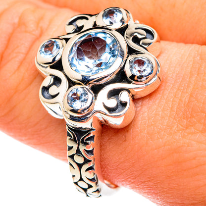 Blue Topaz Rings handcrafted by Ana Silver Co - RING76732