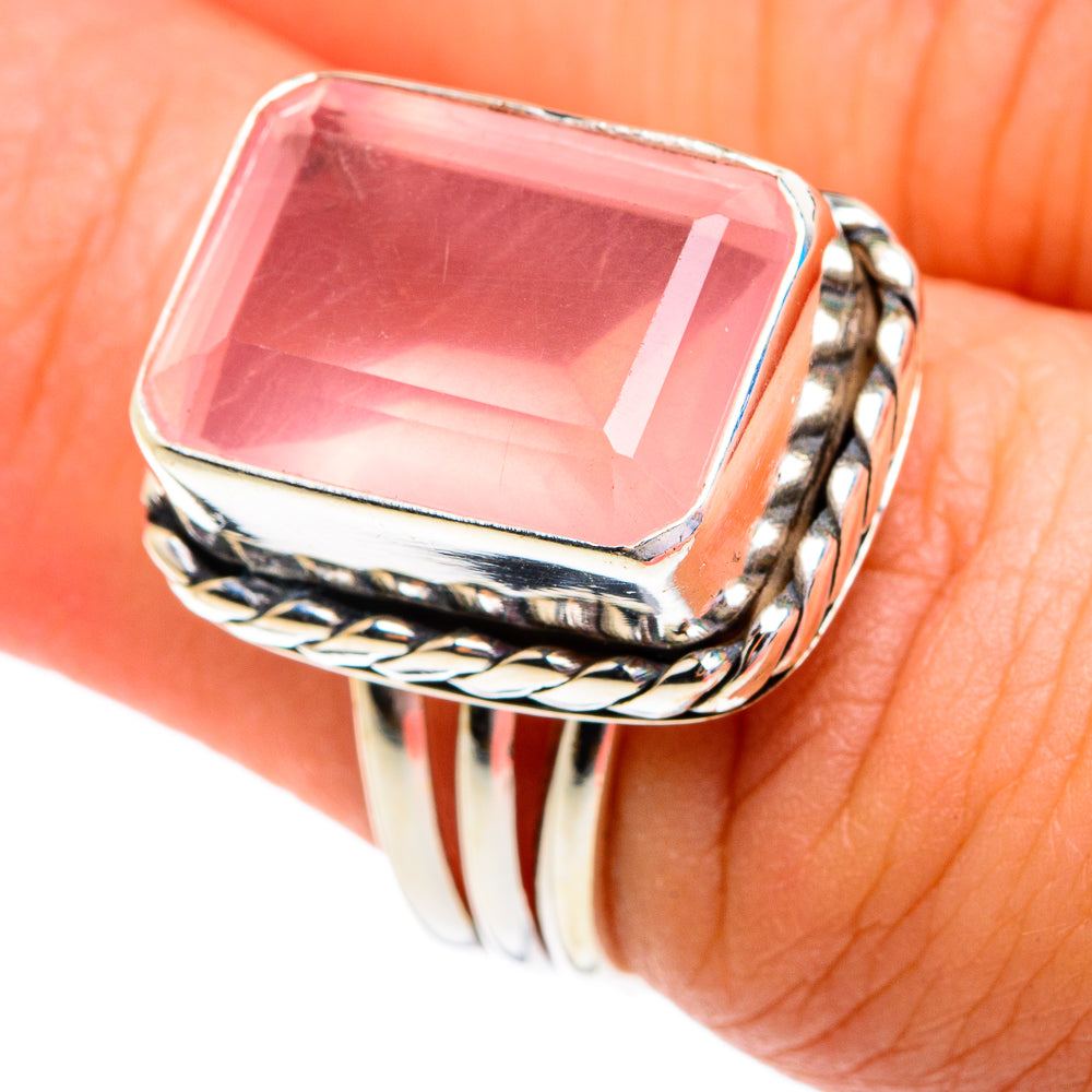 Rose Quartz Rings handcrafted by Ana Silver Co - RING76739
