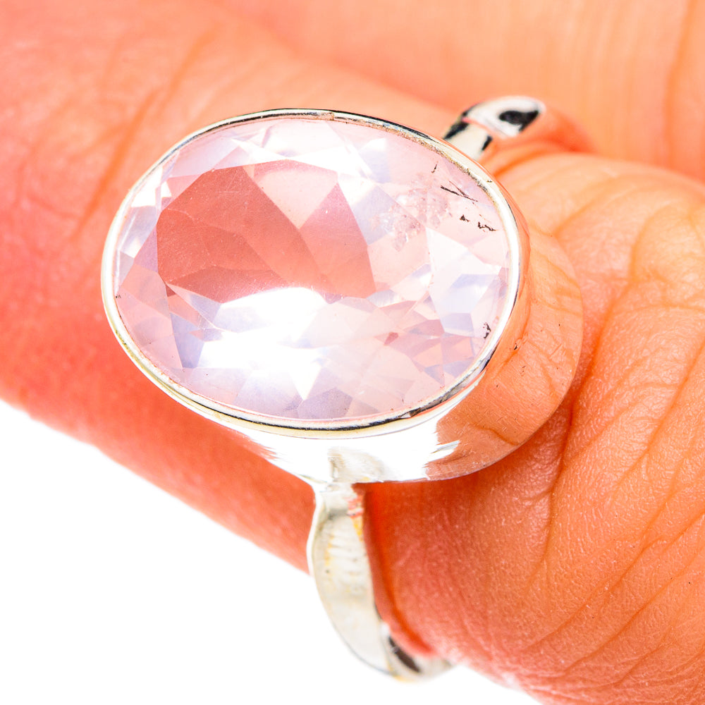 Rose Quartz Rings handcrafted by Ana Silver Co - RING76740