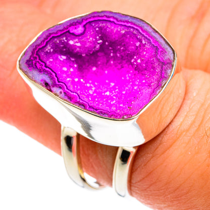 Purple Geode Slice Rings handcrafted by Ana Silver Co - RING76764