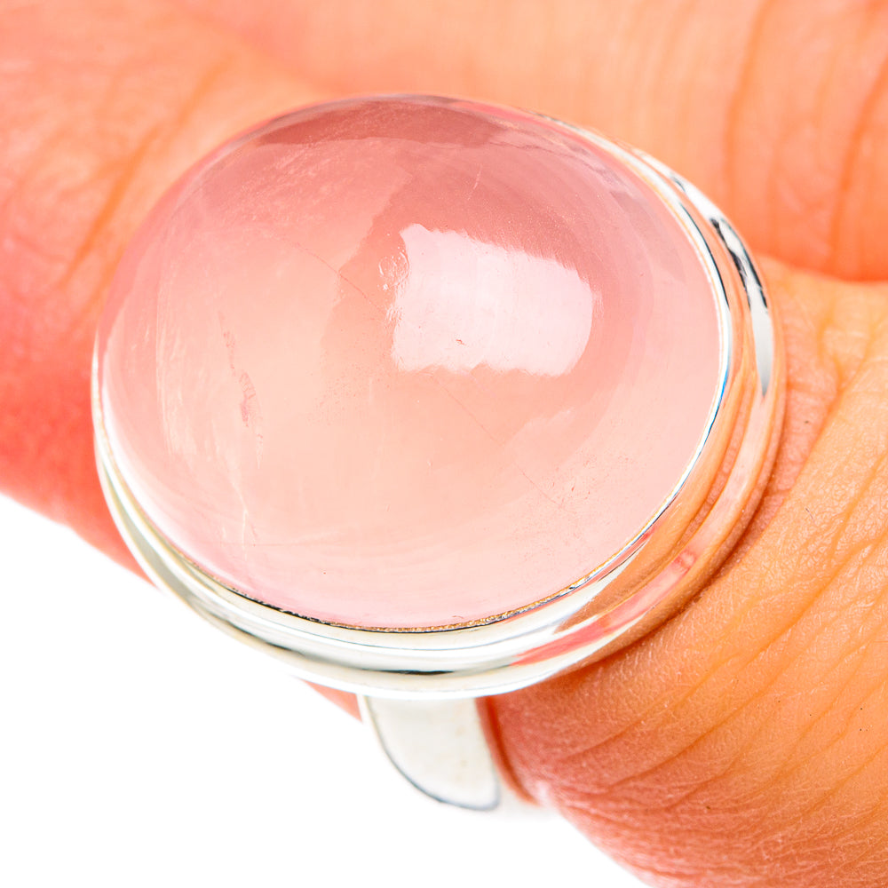 Rose Quartz Rings handcrafted by Ana Silver Co - RING76765