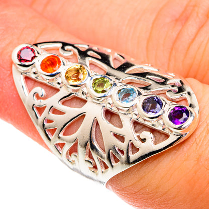 Multi-Stone Chakra Rings handcrafted by Ana Silver Co - RING76777