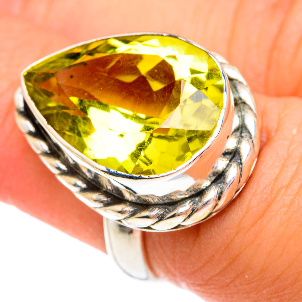 Lemon Quartz Rings handcrafted by Ana Silver Co - RING76778
