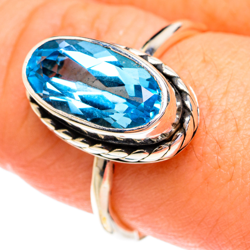 Blue Topaz Rings handcrafted by Ana Silver Co - RING76783
