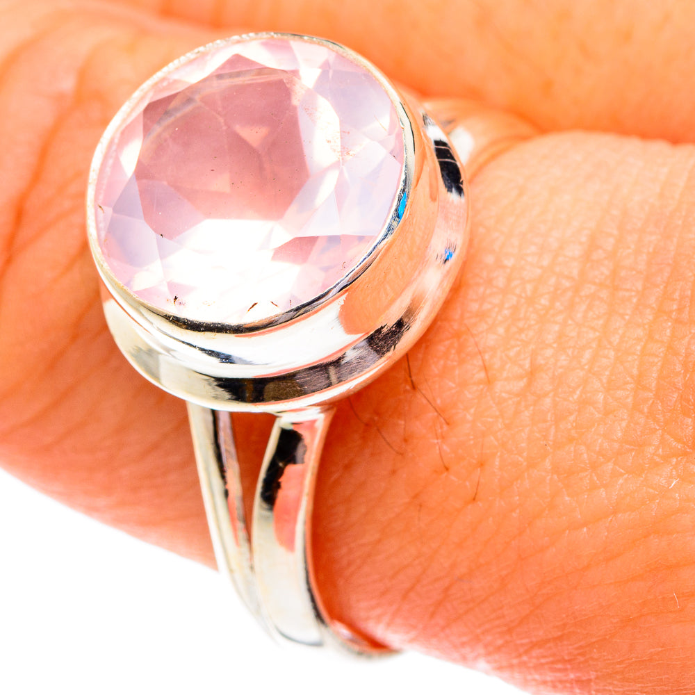 Rose Quartz Rings handcrafted by Ana Silver Co - RING76790