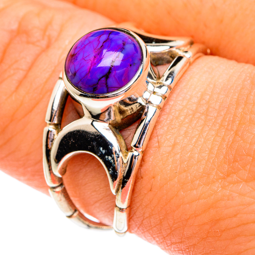 Purple Copper Composite Turquoise Rings handcrafted by Ana Silver Co - RING76797