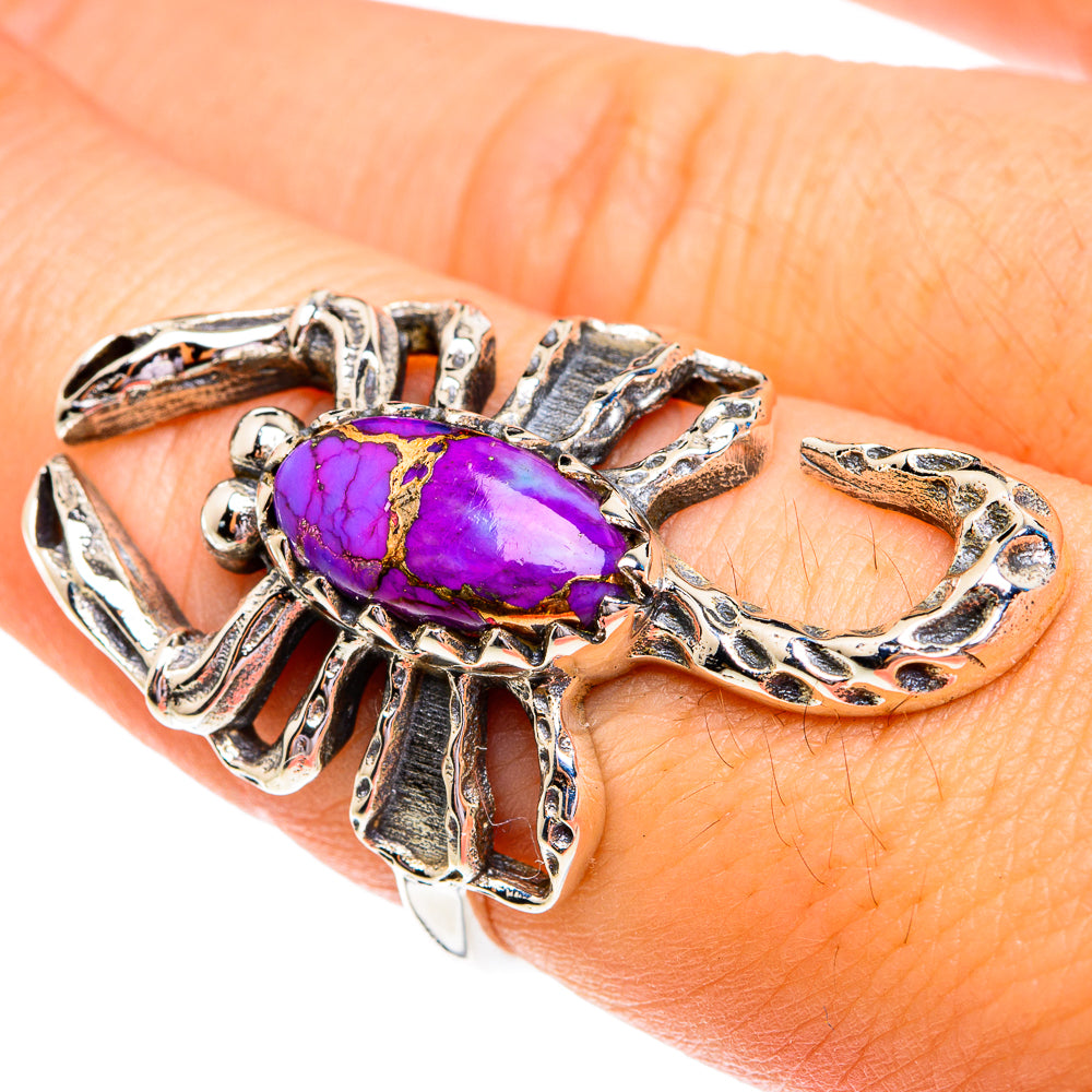 Purple Copper Composite Turquoise Rings handcrafted by Ana Silver Co - RING76798