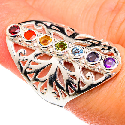 Multi-Stone Chakra Rings handcrafted by Ana Silver Co - RING76803