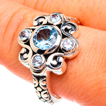 Blue Topaz Rings handcrafted by Ana Silver Co - RING76805