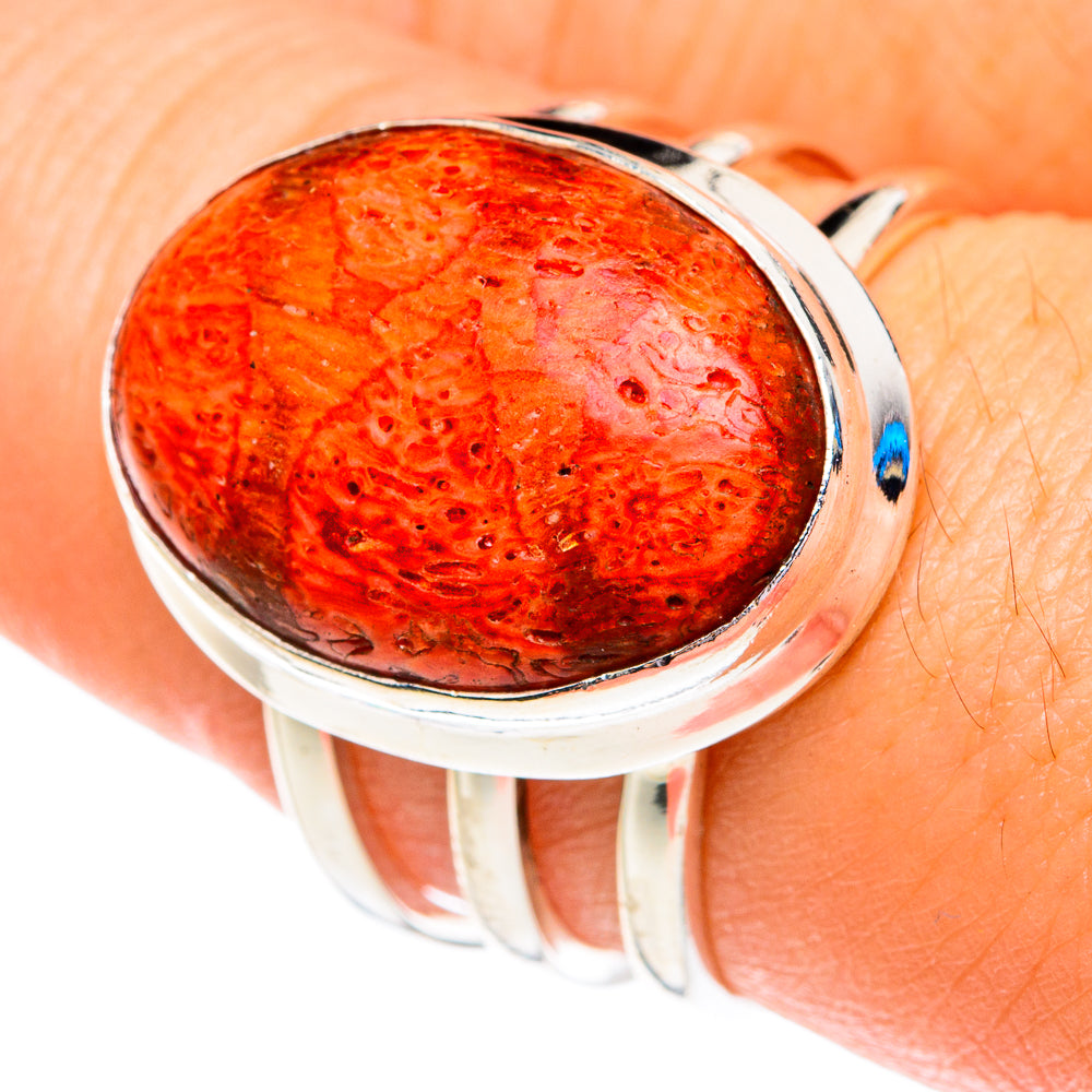 Sponge Coral Rings handcrafted by Ana Silver Co - RING76812