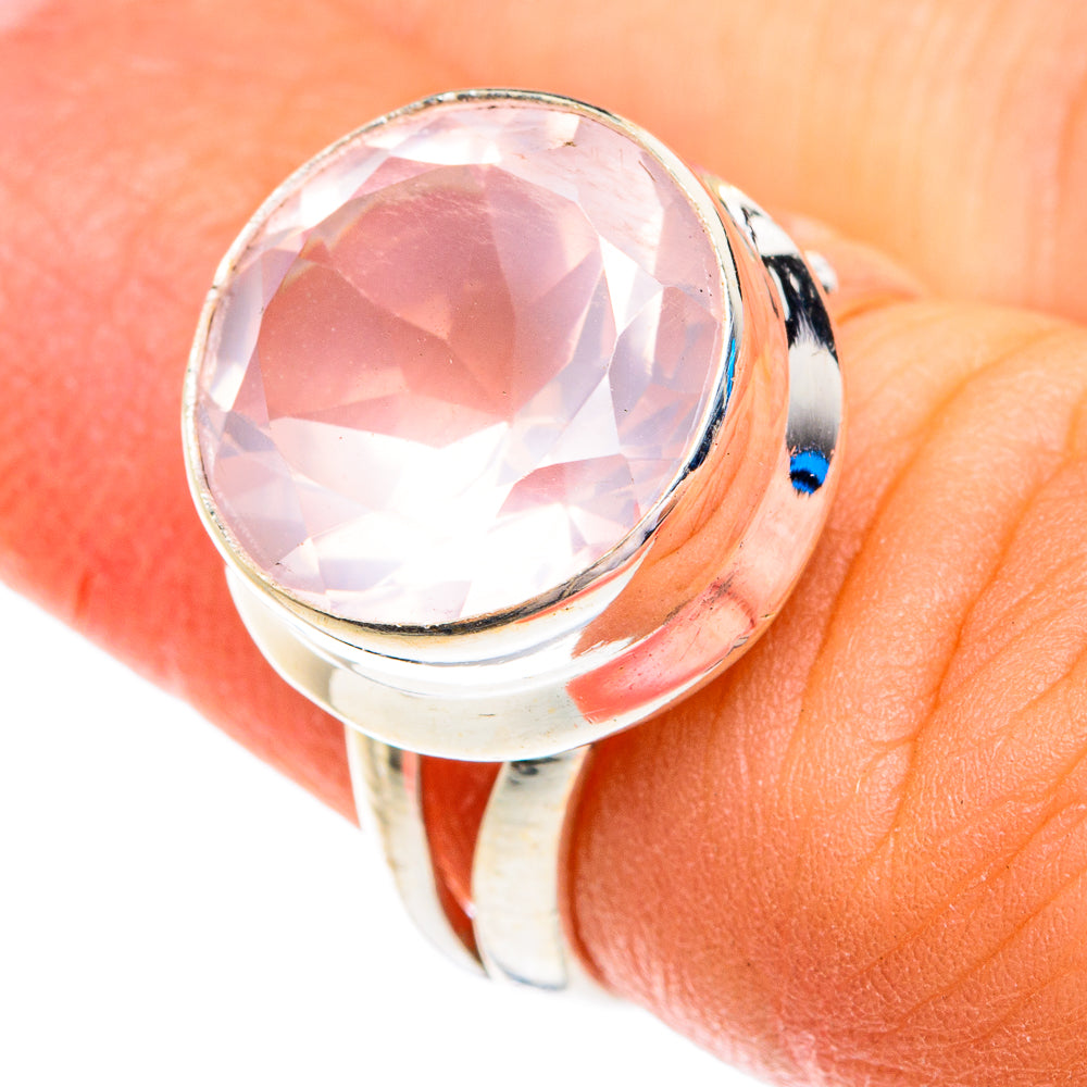 Rose Quartz Rings handcrafted by Ana Silver Co - RING76814