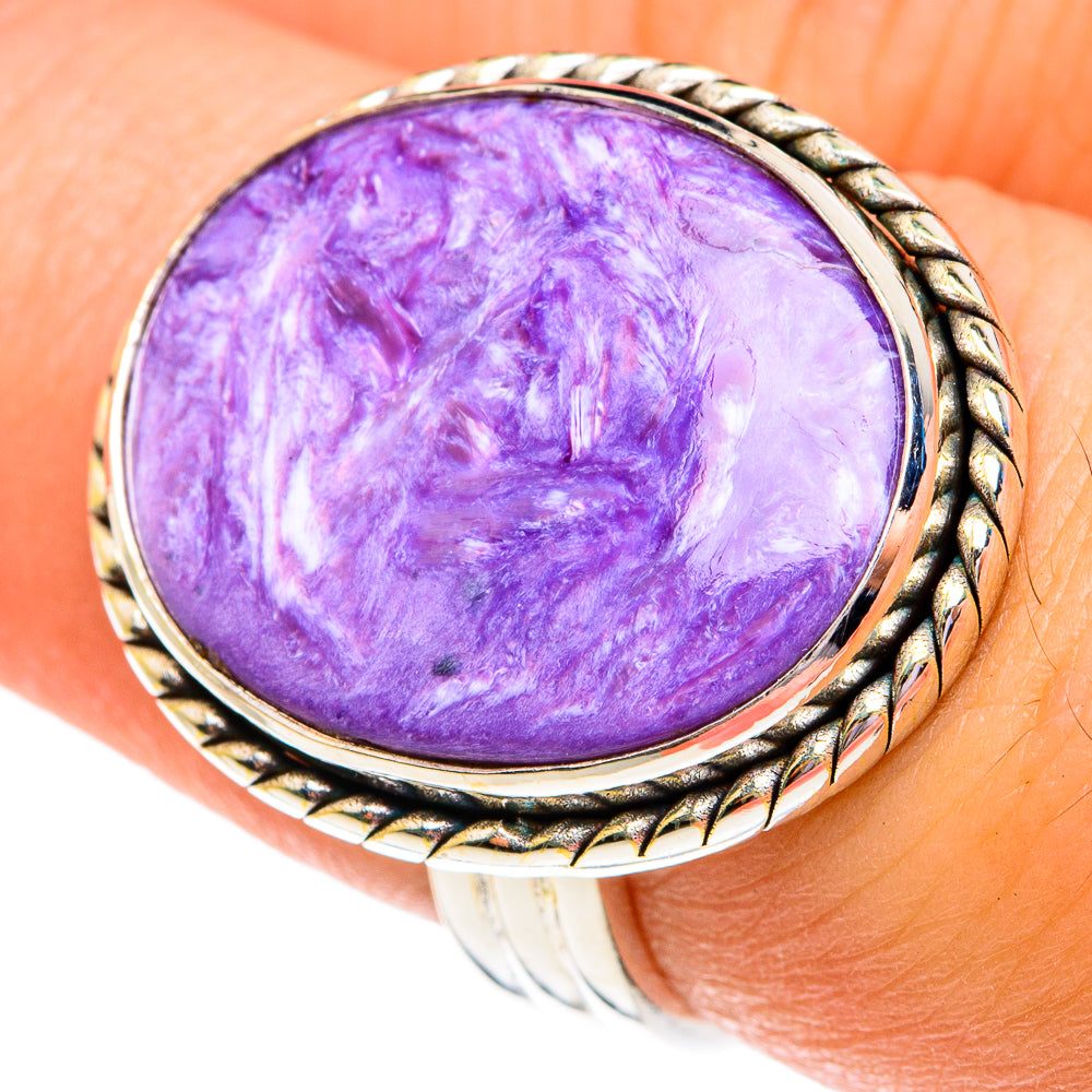 Charoite Rings handcrafted by Ana Silver Co - RING76820