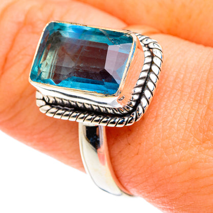 Blue Topaz Rings handcrafted by Ana Silver Co - RING76830