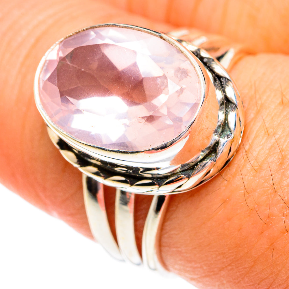Rose Quartz Rings handcrafted by Ana Silver Co - RING76840